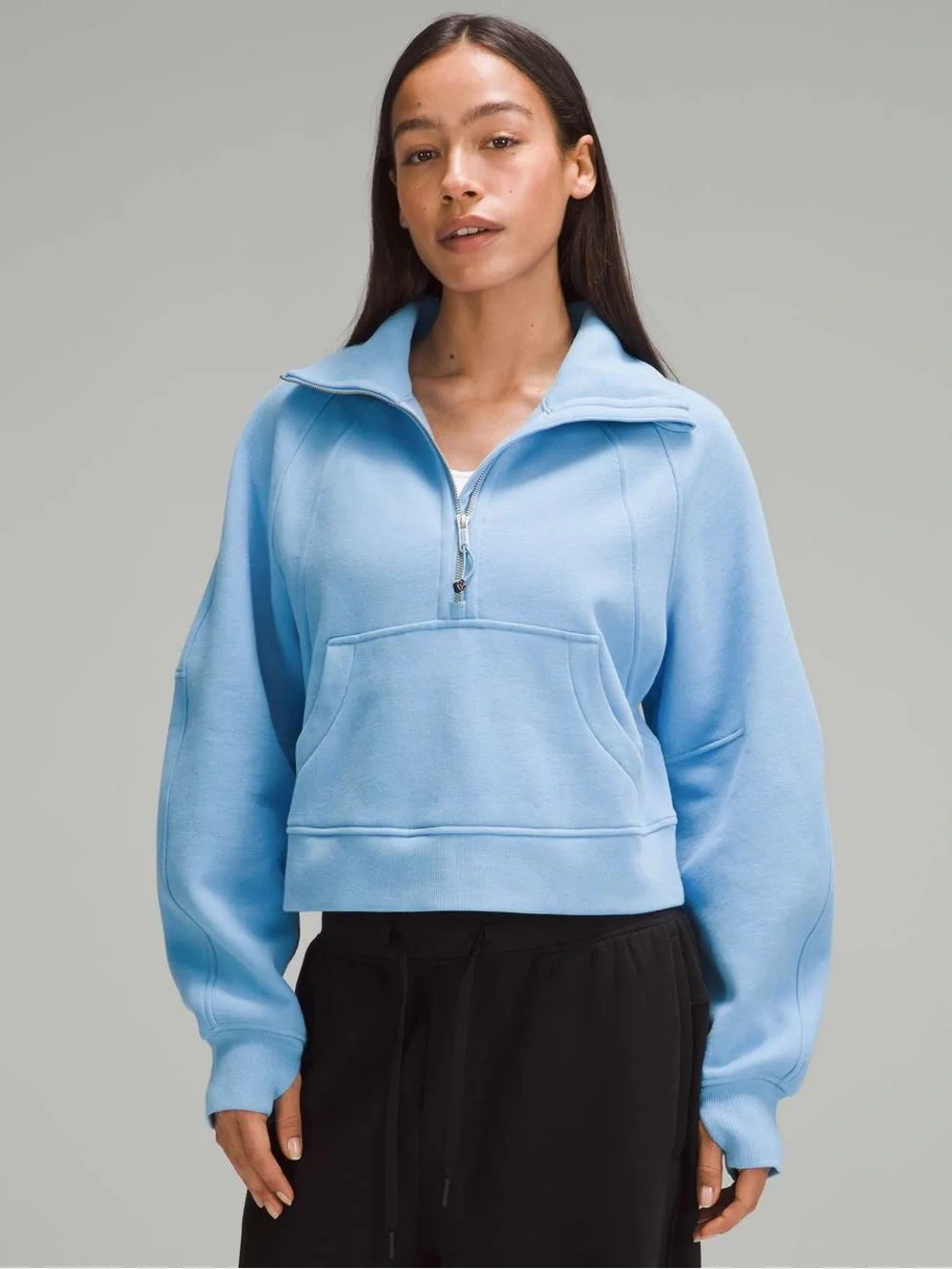 Lululemon Scuba Oversized Funnel-Neck Half Zip Aero Blue M/L